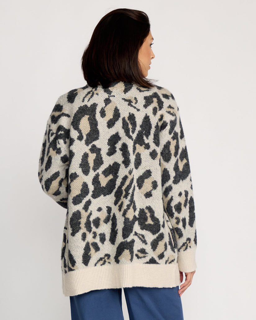 Volcom Womens Wylding Out Cardigan - Animal Print - ManGo Surfing