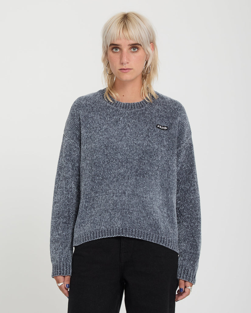 Volcom Womens Bubble Tease Sweater - Storm Blue
