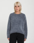 Volcom Womens Bubble Tease Sweater - Storm Blue