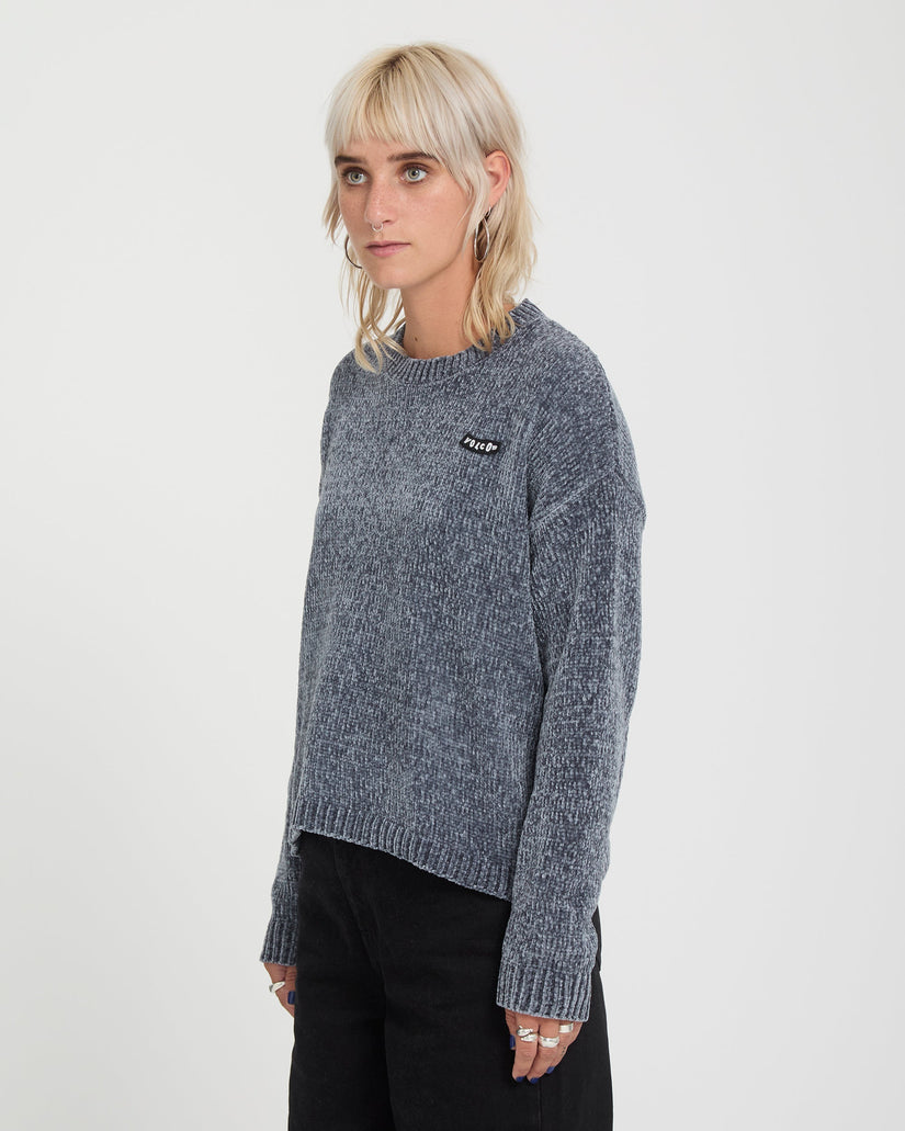 Volcom Womens Bubble Tease Sweater - Storm Blue