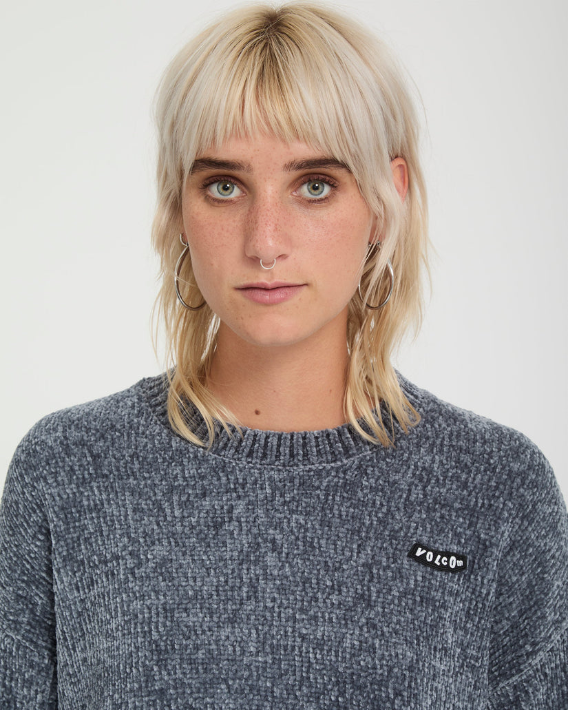 Volcom Womens Bubble Tease Sweater - Storm Blue