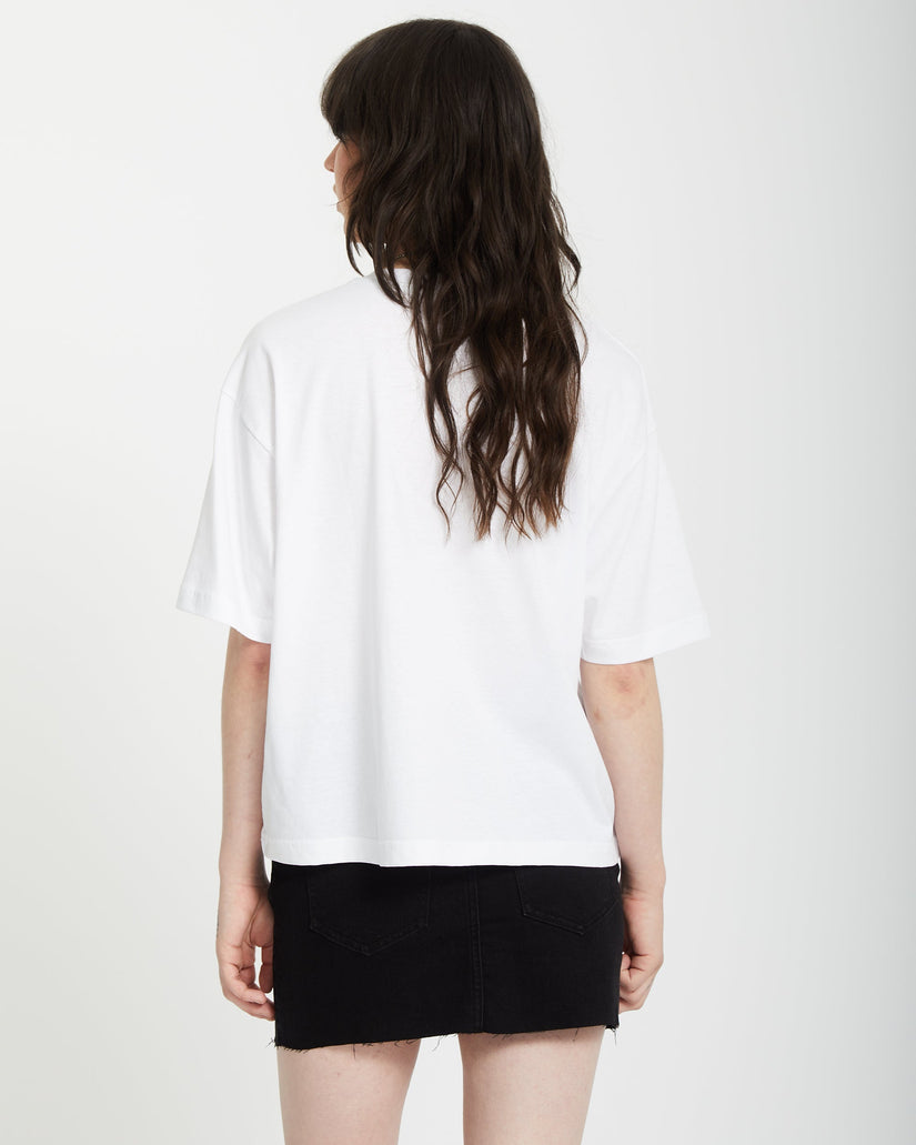 Volcom Womens Stone Blanks Up T-Shirt - White - ManGo Surfing