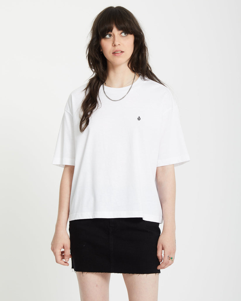 Volcom Womens Stone Blanks Up T-Shirt - White - ManGo Surfing