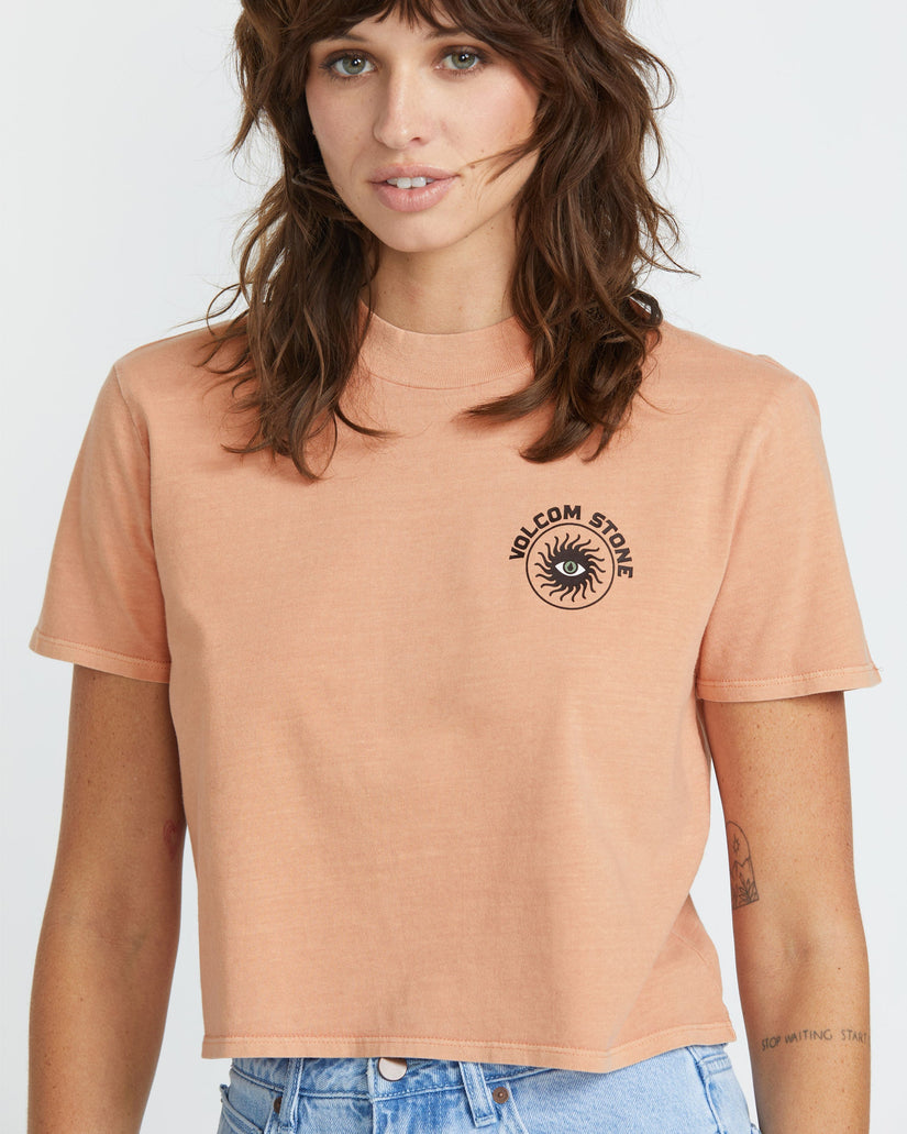 Volcom Womens Dial T-Shirt - Sand Brown - ManGo Surfing