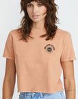 Volcom Womens Dial T-Shirt - Sand Brown - ManGo Surfing