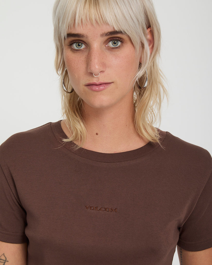 Volcom Womens Stone Tight T-Shirt - Tobacco Brown