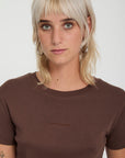 Volcom Womens Stone Tight T-Shirt - Tobacco Brown