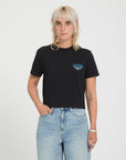 Volcom Womens Dial Crop T-Shirt - Black