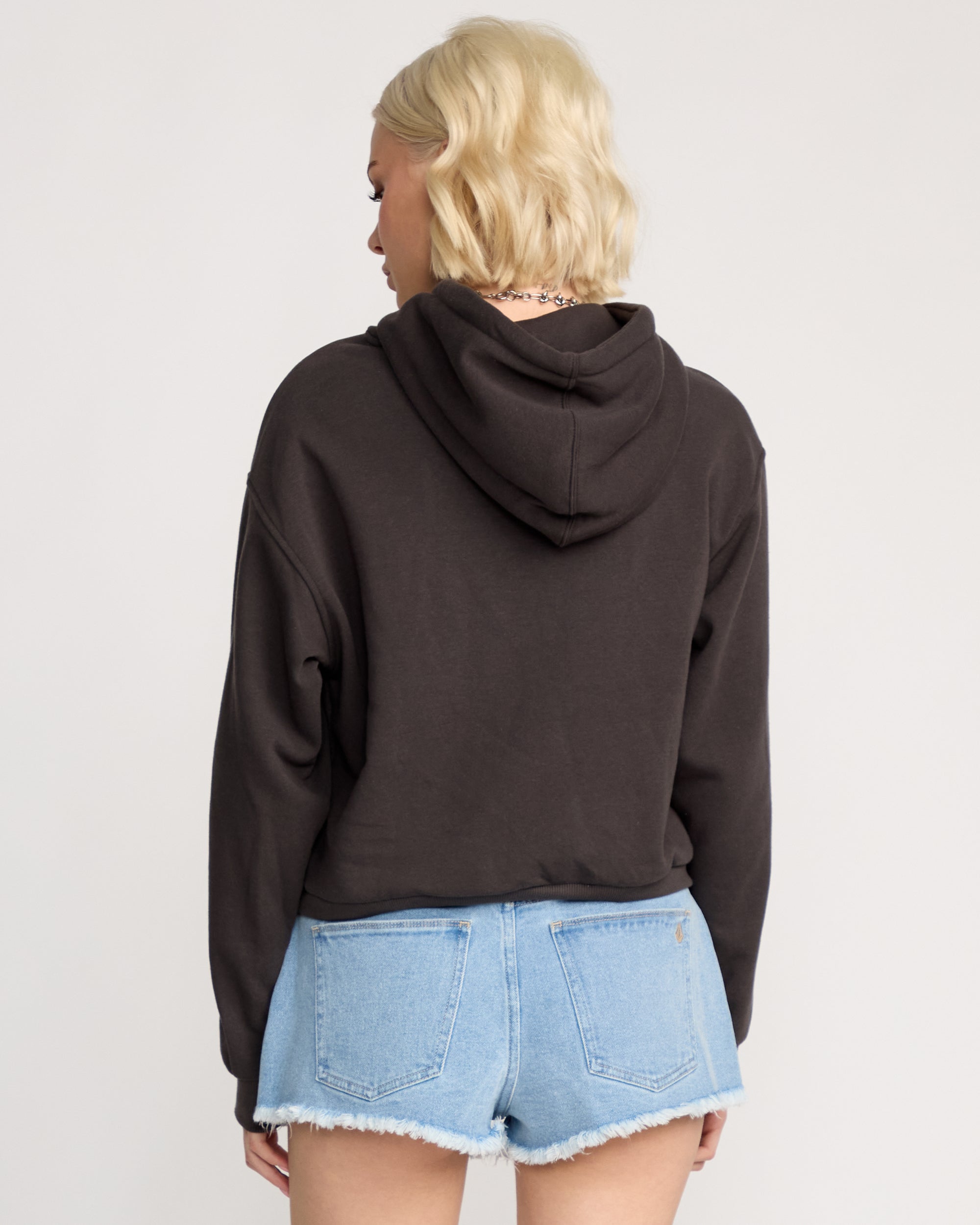 Volcom Womens 1991 Mini Hoodie - Vintage Black - ManGo Surfing