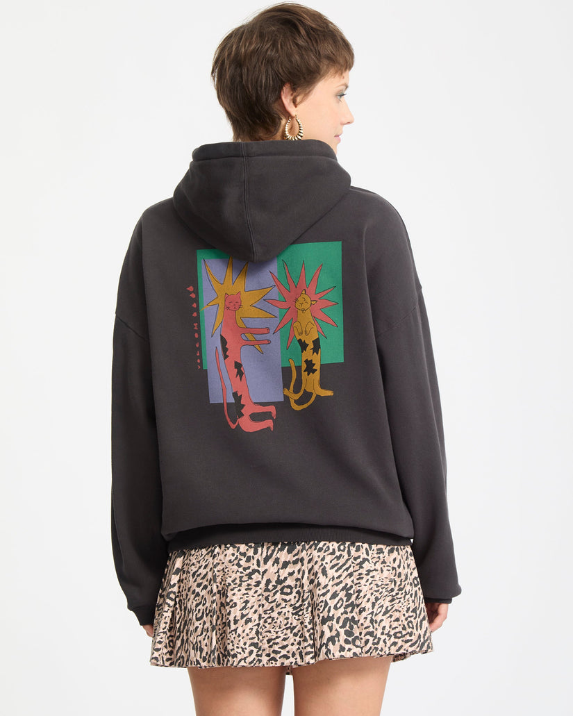 Volcom Womens Radical Daze Hoodie - Black - ManGo Surfing
