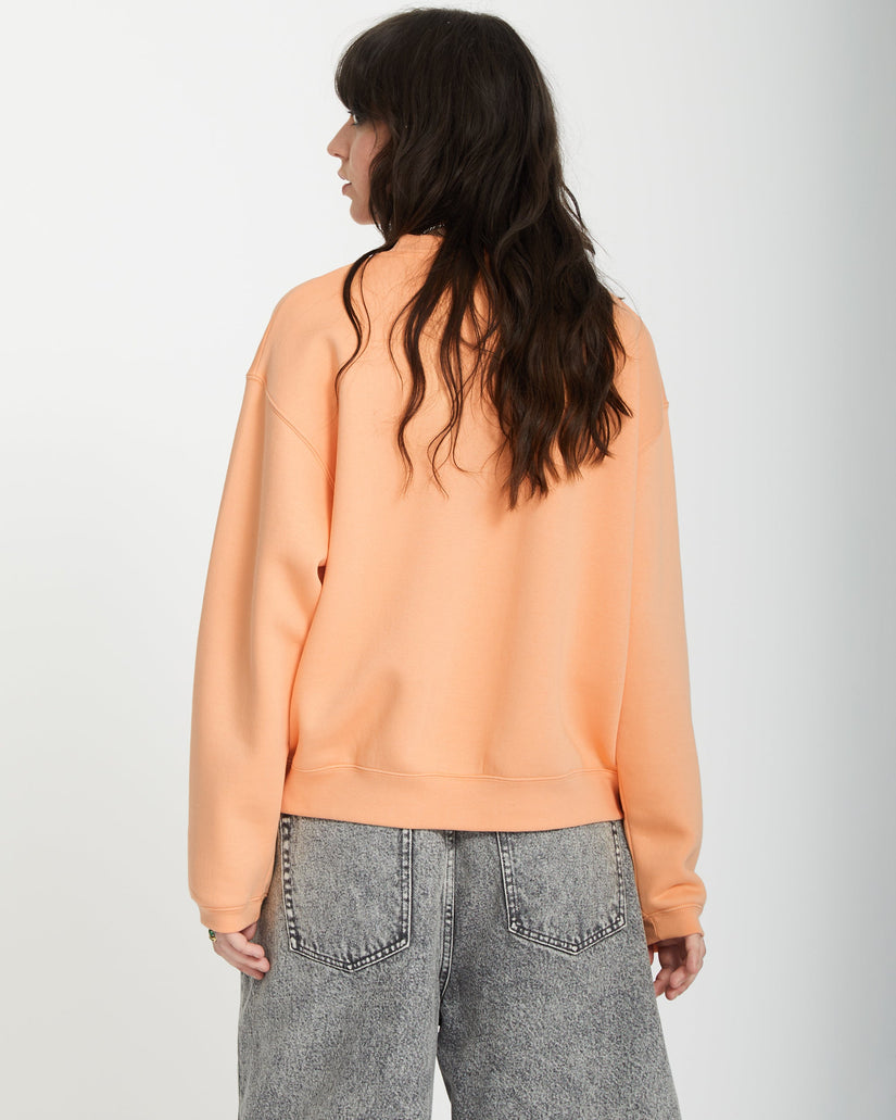Volcom Womens Stone Heart Up Sweatshirt - Peach - ManGo Surfing