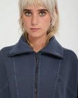 Volcom Womens Reetrocity Quarter Zip Sweatshirt - Storm Blue