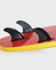 Beastie Super Soft Tri - Softboard - 6'6, 7'0, 7'6 and 8'0 - Sunshine/Red - ManGo Surfing
