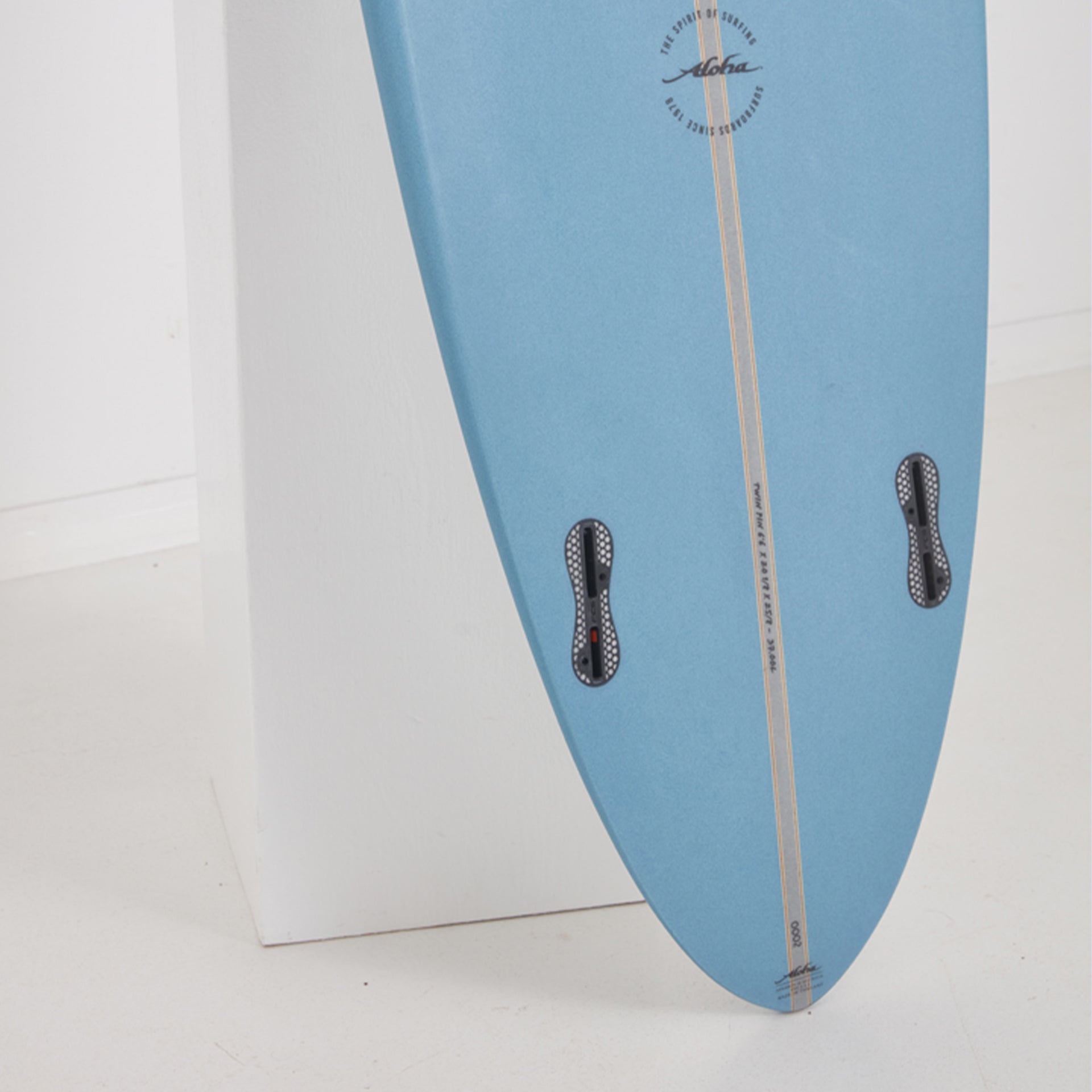 Aloha Twin Pin PU PVCP Surfboard (FCSII) - Blue