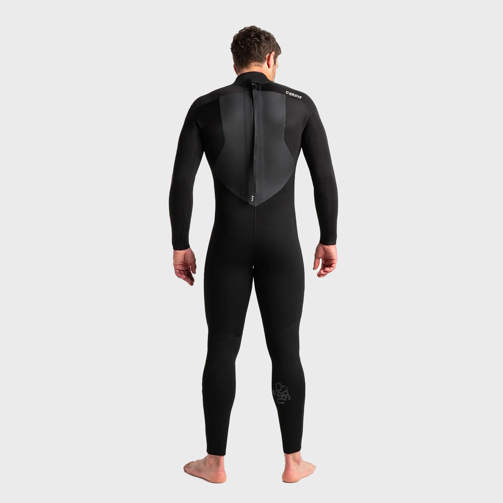 C-Skins Legend 5/4/3 Mens Back Zip Steamer Wetsuit - Black/Black/Anthracite - ManGo Surfing