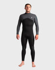 C-Skins Session 3/2mm Mens Back Zip Wetsuit - Black Charcoal Diamond - ManGo Surfing