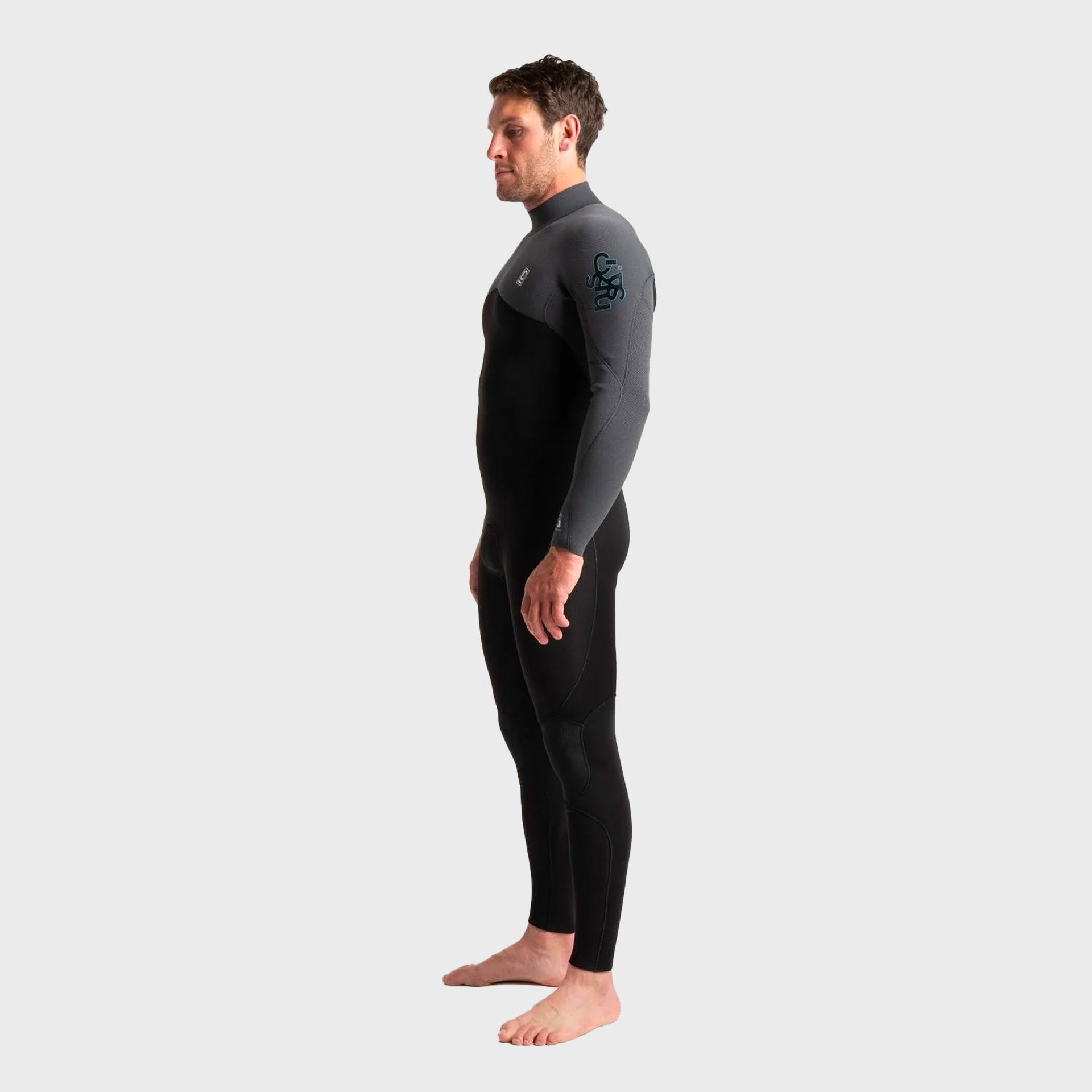 C-Skins Session 3/2mm Mens Back Zip Wetsuit - Black Charcoal Diamond - ManGo Surfing
