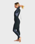 C-Skins Surflite 5/4/3 Women's Back Zip Steamer Wetsuit - Raven/Black Tie - ManGo Surfing