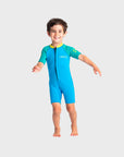 C-Skins C-KID Baby Shorti Wetsuit - Cyan/Green/Aurora Yellow - ManGo Surfing