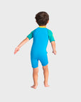 C-Skins C-KID Baby Shorti Wetsuit - Cyan/Green/Aurora Yellow - ManGo Surfing