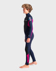 C-Skins Element 3/2 Junior Kids Wetsuit - Slate/Magenta/Multi - ManGo Surfing