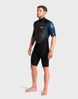 C-Skins Element 3/2 Mens Shortie Wetsuit - Black Slate/Cyan - ManGo Surfing