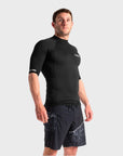 C-Skins UV Skins Mens Basic Short Sleeve Rash Vest - Black - ManGo Surfing