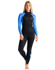 C-Skins Surflite 4/3 Women's Back Zip Steamer Wetsuit - Black/Blue Tie Dye/Black