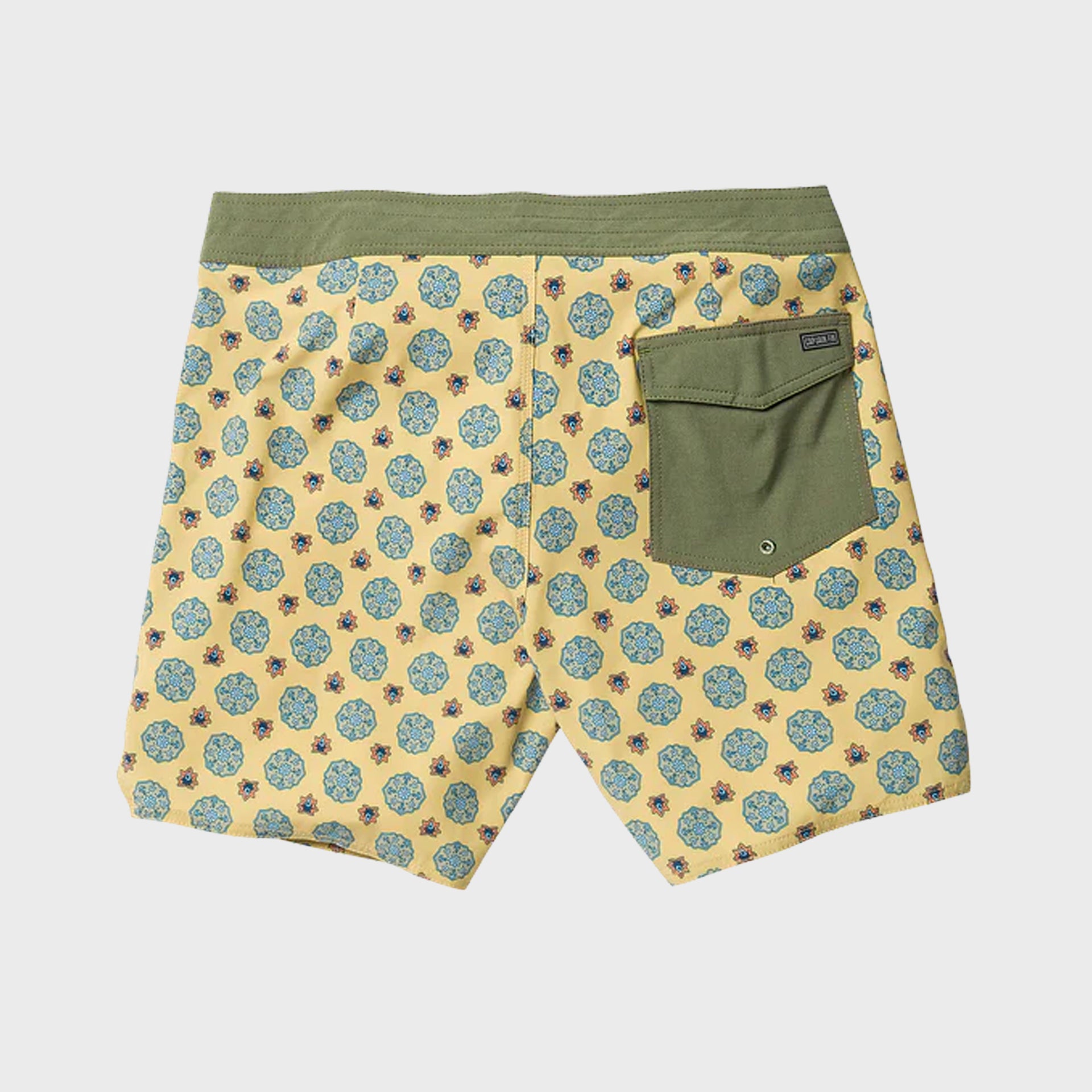 Captain Fin Mens Capt Voyager Paisley Boardshorts - Mineral Yellow - ManGo Surfing