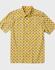 Captain Fin Mens Paisley Pusher Short Sleeve Shirt - Mineral Yellow - ManGo Surfing