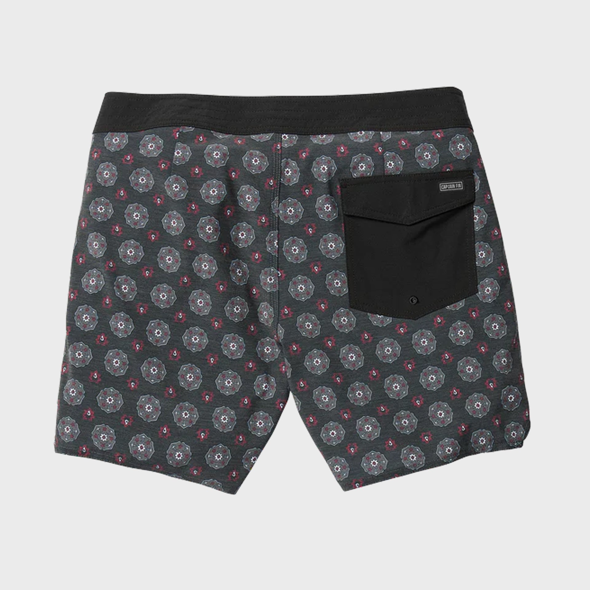 Captain Fin Mens Voyager Paisley Boardshorts- Black - ManGo Surfing