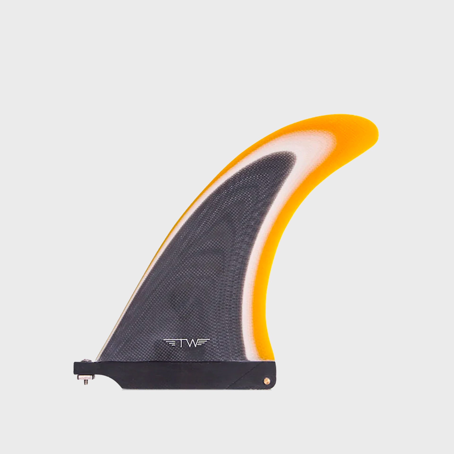 Captain Fin Tyler Warren Raked Longboard Fin - 8" - Black/White/Gold - ManGo Surfing