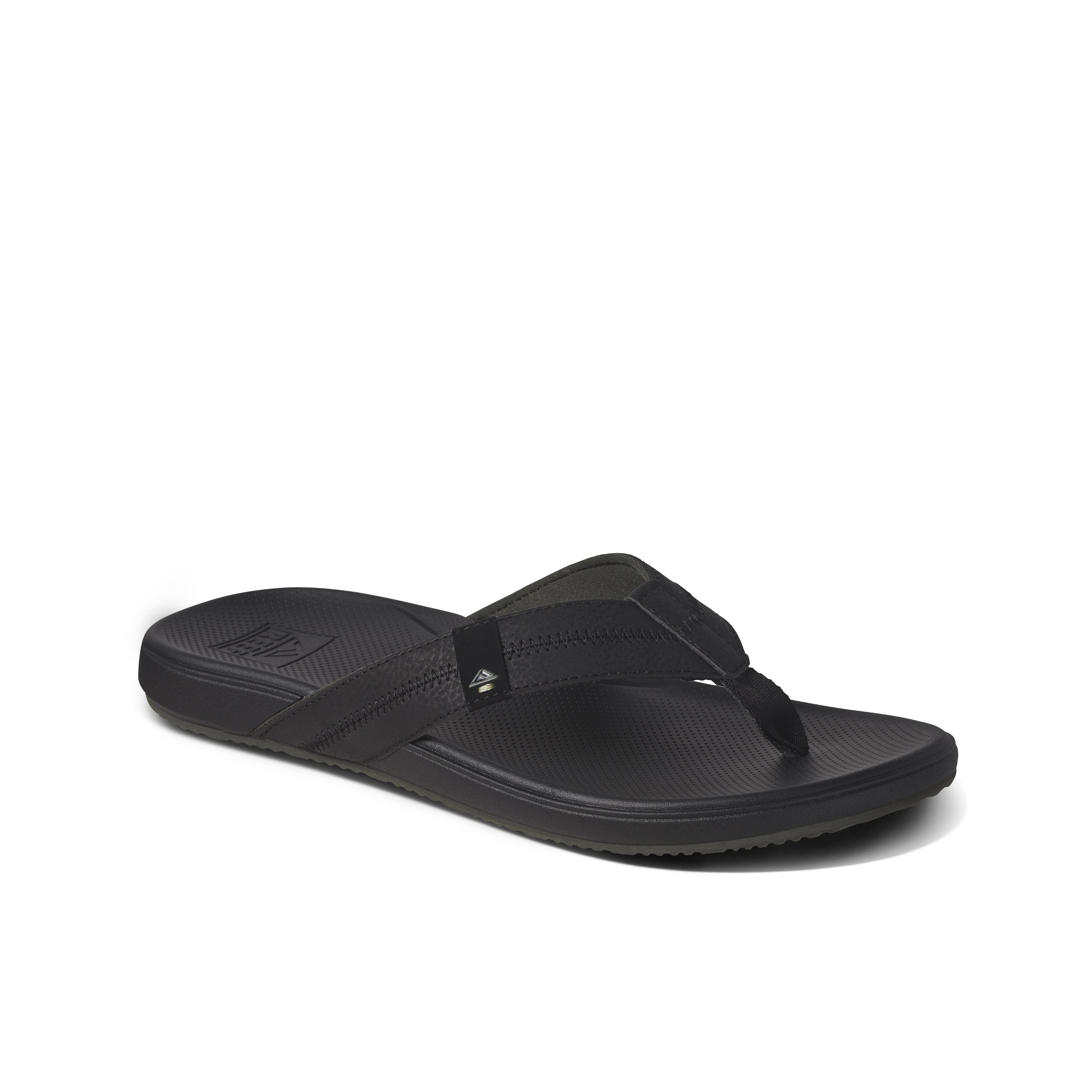 Reef Mens Cushion Phantom 2.0 Flip Flops - Black - ManGo Surfing