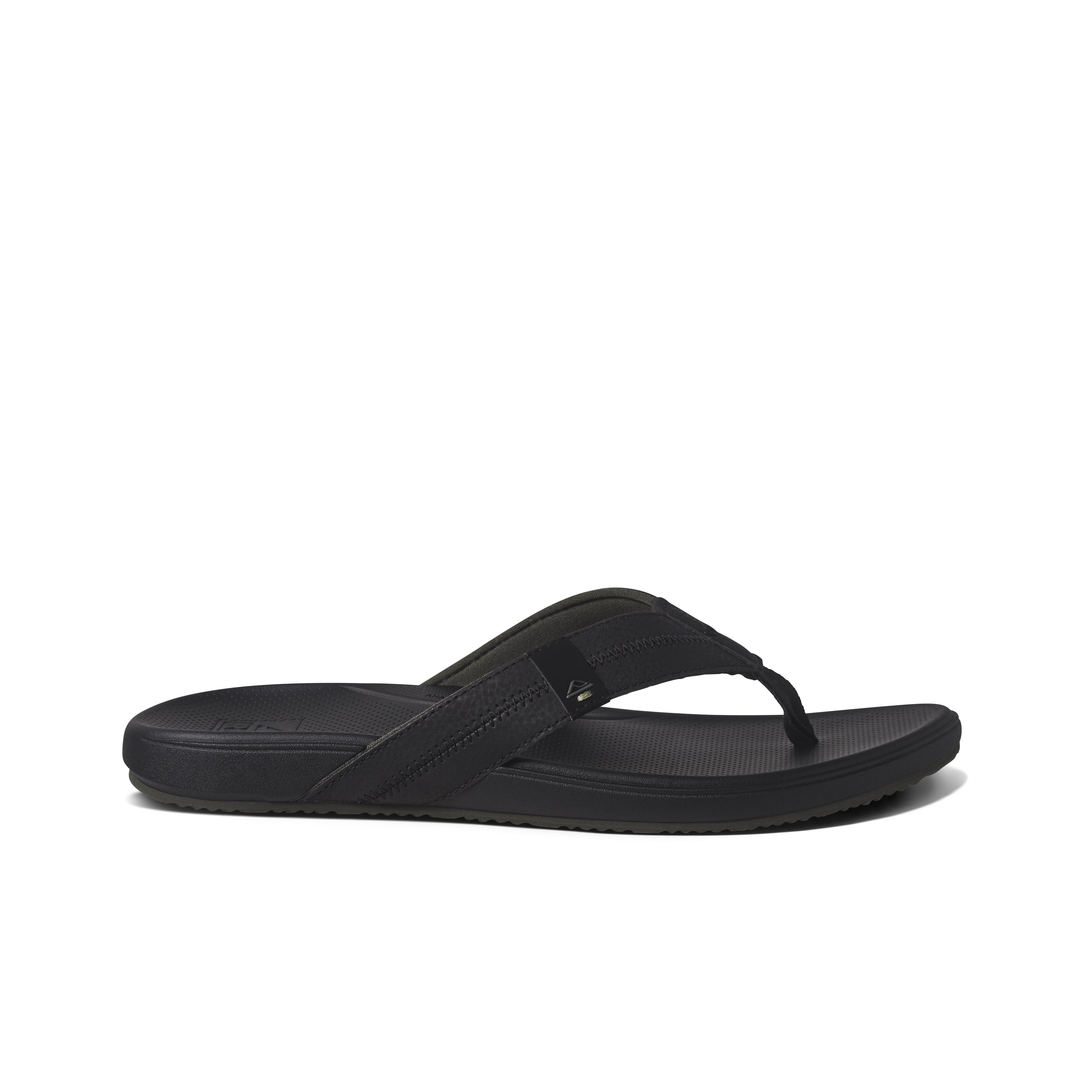 Reef Mens Cushion Phantom 2.0 Flip Flops - Black - ManGo Surfing