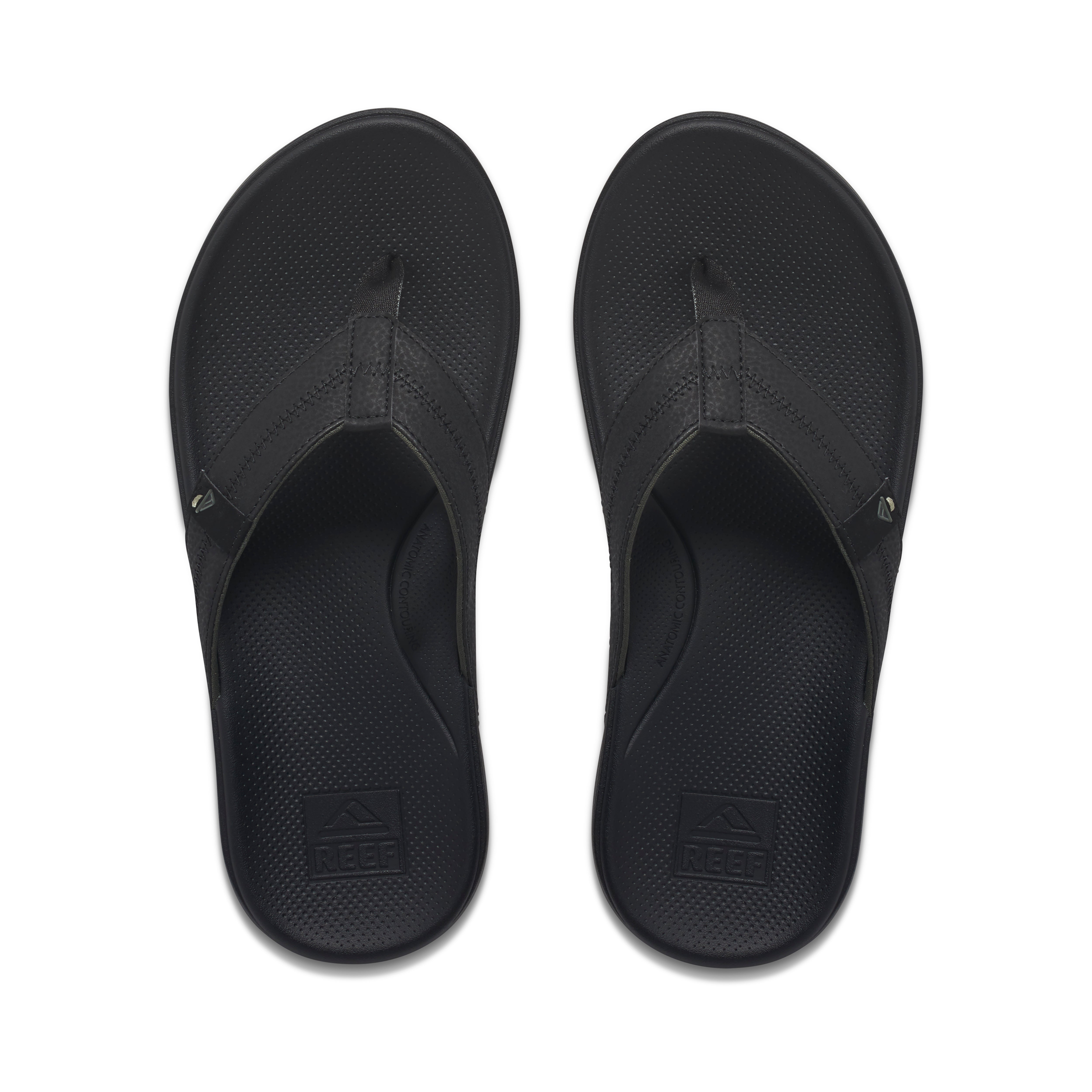 Reef Mens Cushion Phantom 2.0 Flip Flops - Black - ManGo Surfing