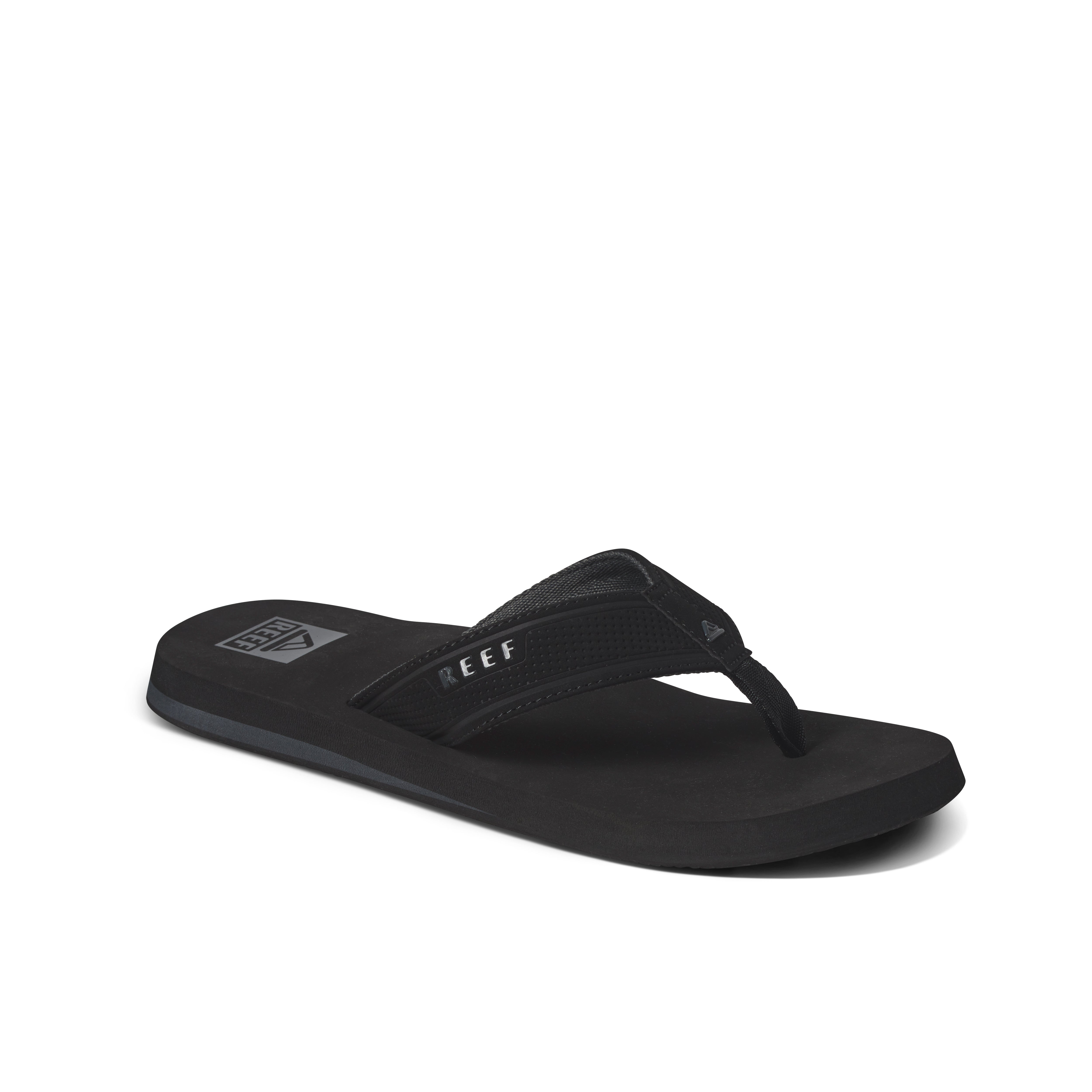 Reef Mens The Layback Flip Flops - Black - ManGo Surfing