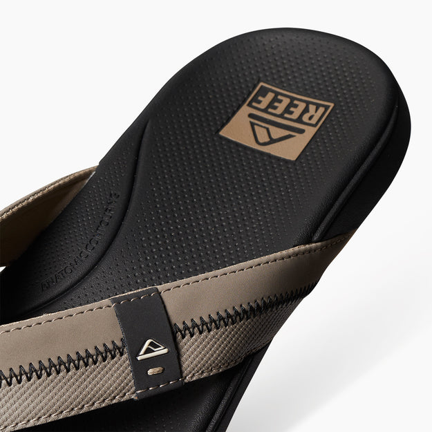 Reef Mens Cushion Phantom 2.0 Flip Flops - Fossil/Raven