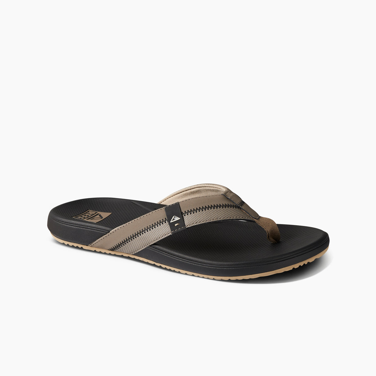 Reef Mens Cushion Phantom 2.0 Flip Flops - Fossil/Raven