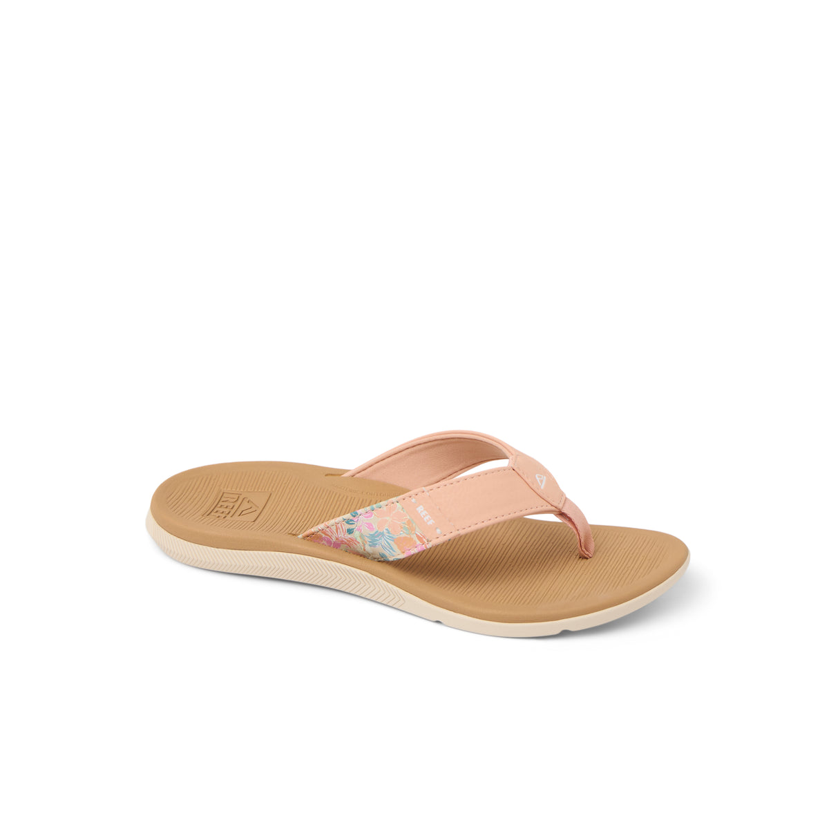 Reef Womens Santa Ana Flip Flops - Peach/Tan