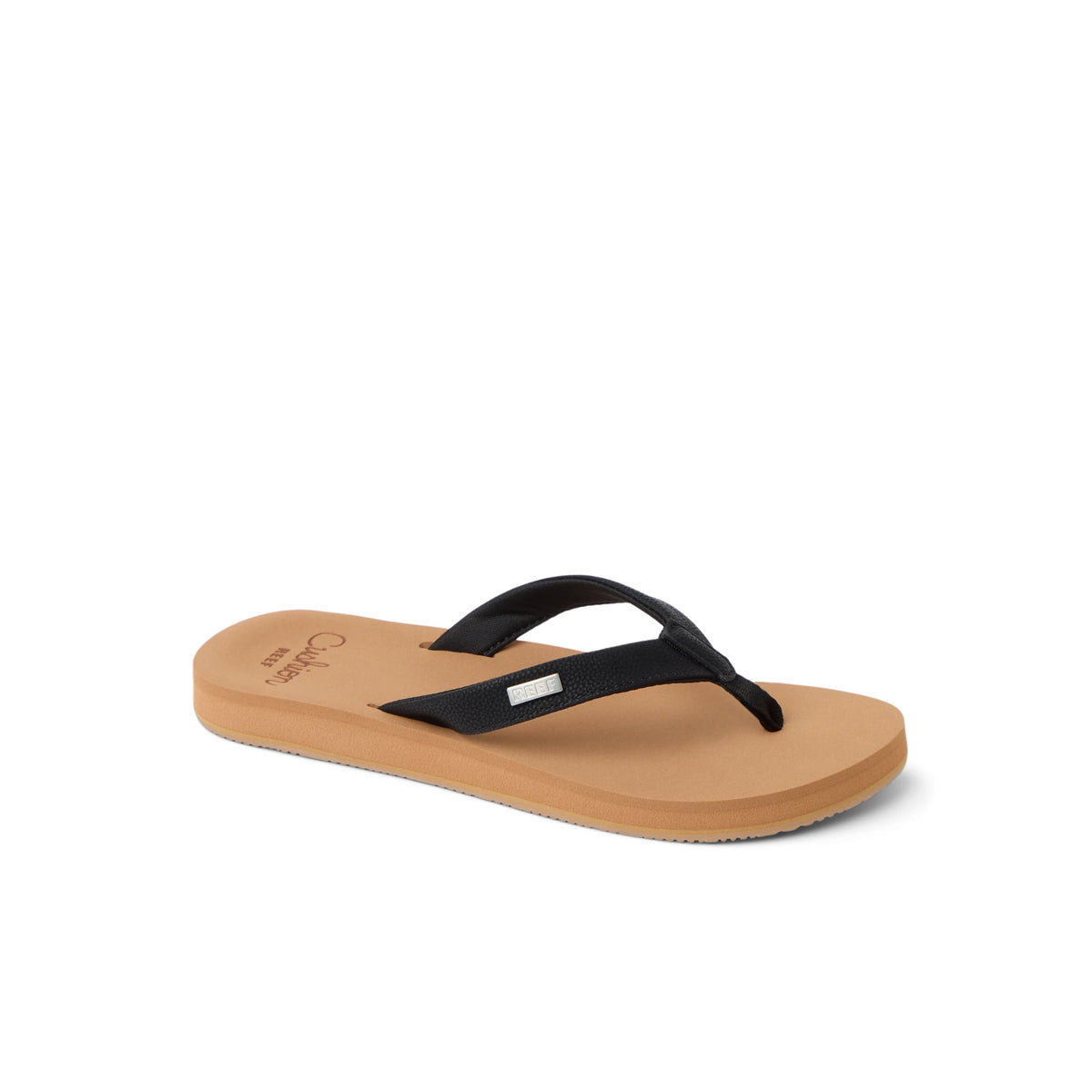 Reef Womens Baja Sands Flip Flops - Black/Tan