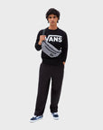 Classic Crew Sweater - Black White - ManGo Surfing