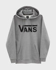 Classic Mens Pullover Hoodie - Cement Heather Grey Black - ManGo Surfing