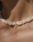 Pineapple Island Kahakai Cowrie Shell and Starfish Necklace - White