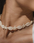 Pineapple Island Kahakai Cowrie Shell and Starfish Necklace - White