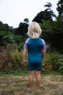 C-Skins C-Kid NuWave Baby FZ Shortie - Steel Blue/Lilac