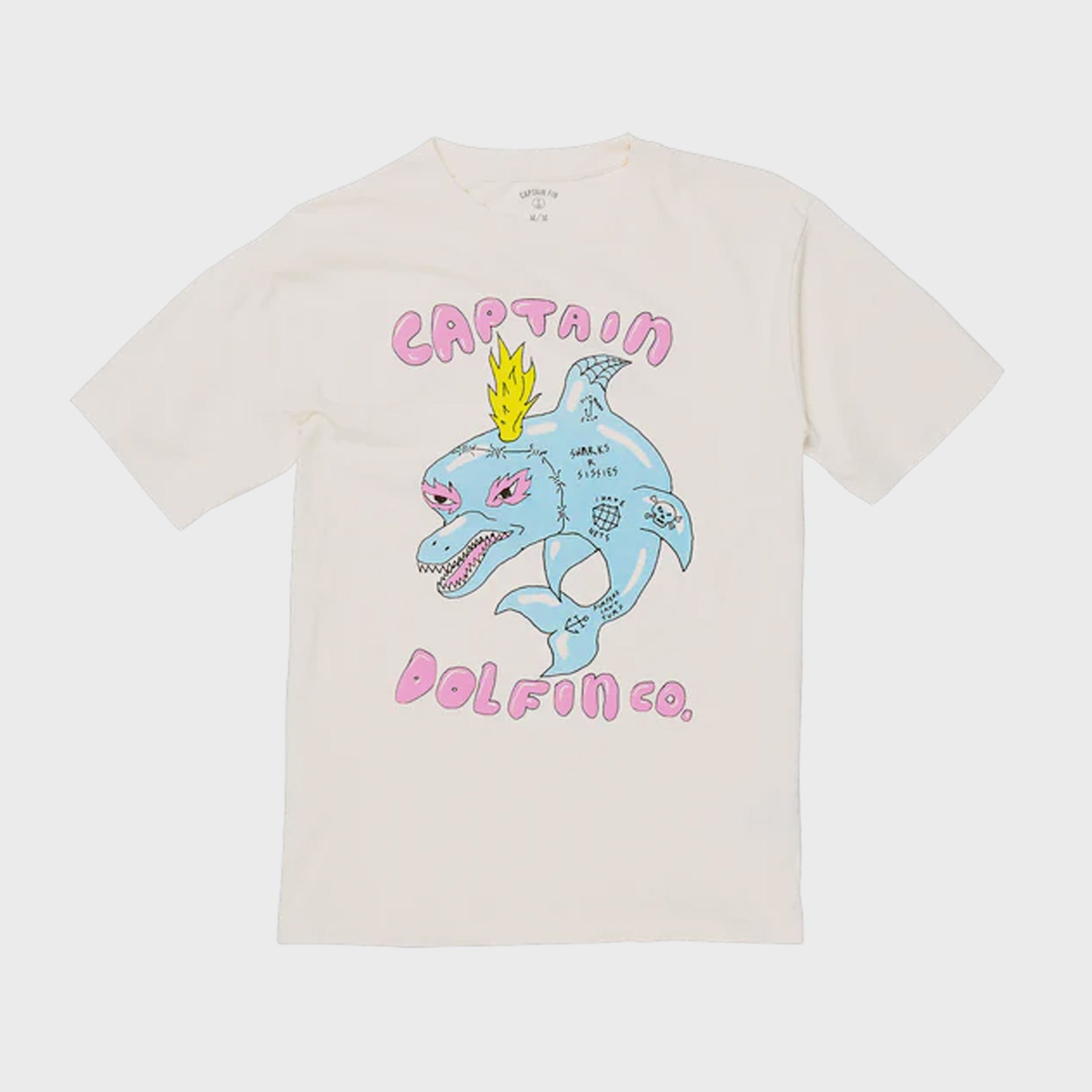 Captain Fin Men's Ozzy Wrong Dolfin T-Shirt - Vintage White - ManGo Surfing