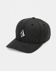 Volcom Mens Full Stone Hthr Flexfit Cap - Charcoal Heather
