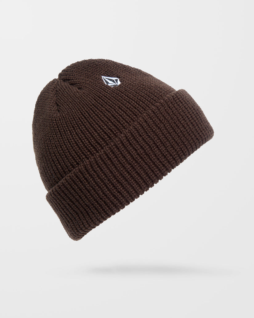 Volcom Mens Full Stone Beanie Hat - One Size - Cacao - ManGo Surfing