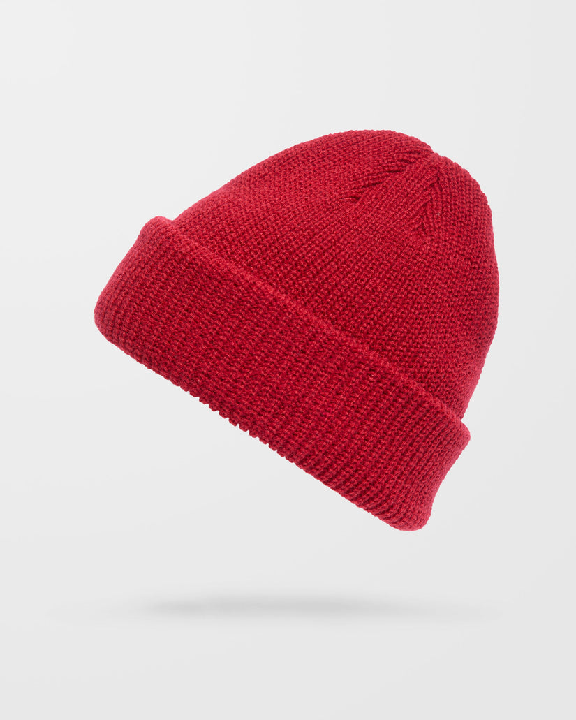 Volcom Mens Full Stone Beanie Hat - One Size - Lifeguard Red - ManGo Surfing