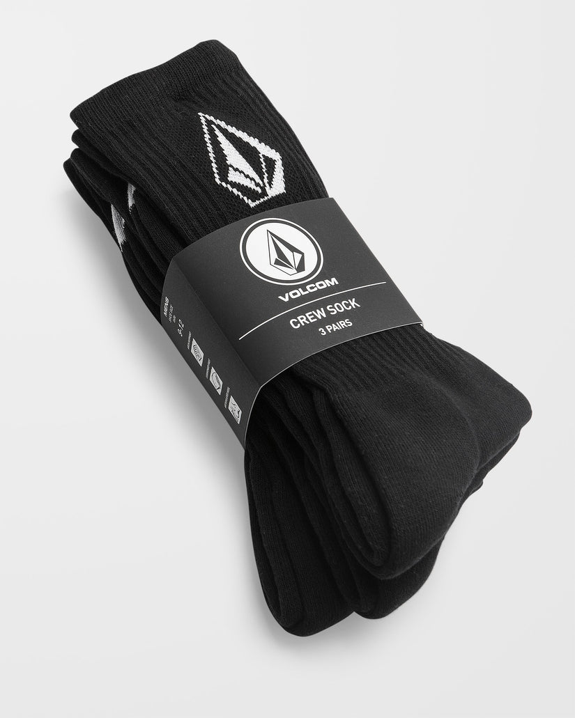 Volcom Full Stone Socks (3 Pack) - Black